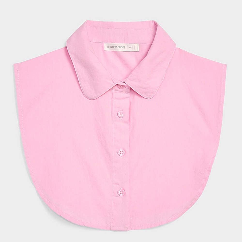 Pink cotton faux Peter Pan collar NWT